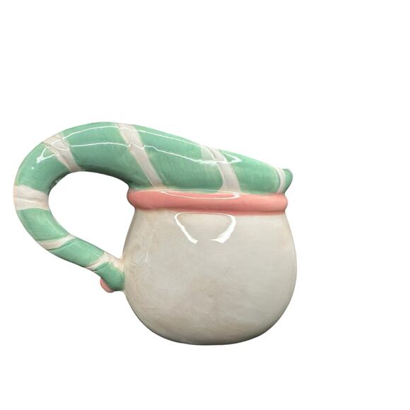 Johanna Parker Green Pink Holiday Christmas Snowman Sugar and Creamer Set - Picture 7 of 11